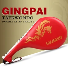 1 шт. Взрослые Дети тхэквондо цель PU двойной кик-пад каратэ Тренировка по кикбоксингу профессионального класса тхэквондо ручная цель