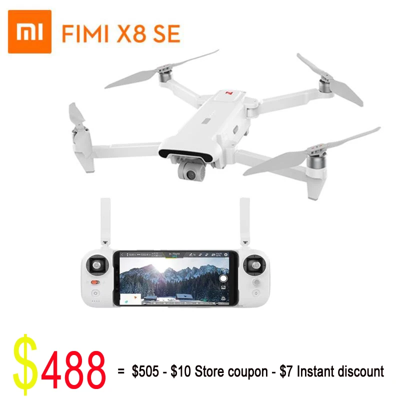 

Xiaomi FIMI X8 SE 5KM FP Camera Drone GPS 33mins Flight Time 3-axis Gimbal RC Drone Quadcopter RTF W/ Transmitter 6 Propellers