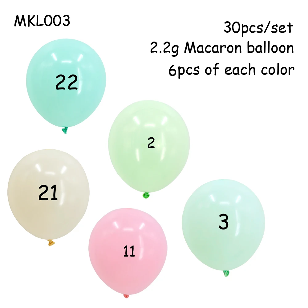 Летние вечерние цветные воздушные шары детское украшение для вечеринки в день рождения конфетти стол сладкий 16 украшения праздничный торт - Цвет: MKL003