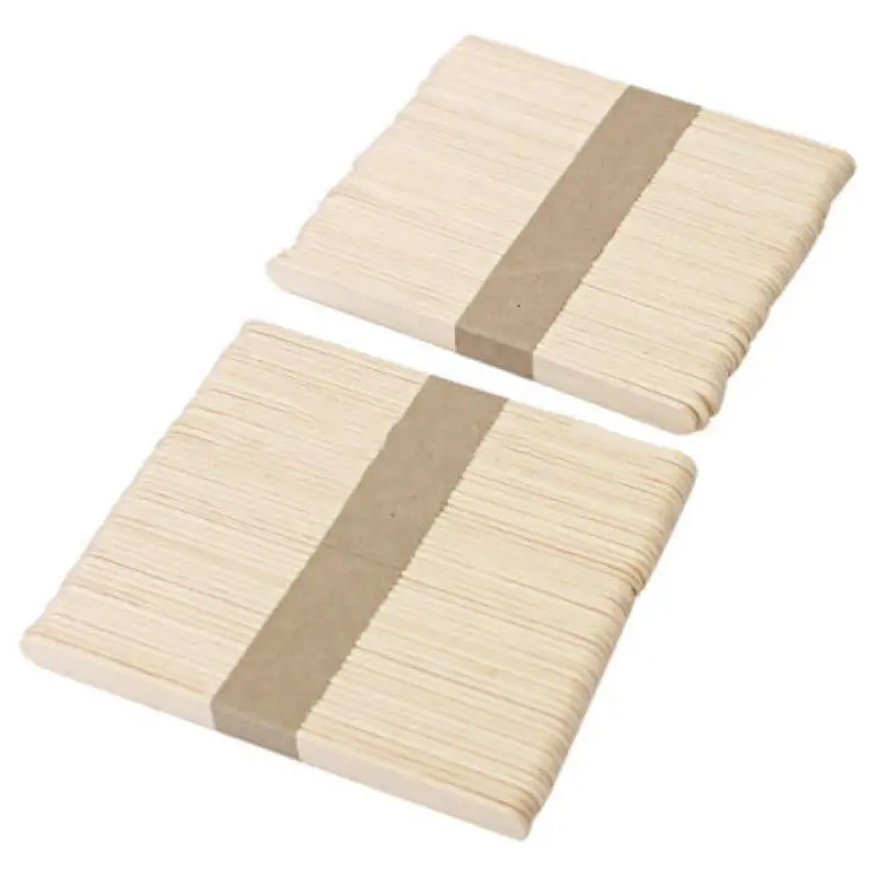 Shellhard 100x Disposable Waxing Wooden Tongue Depressor Body Hair Removal Stick Tongue Depressor