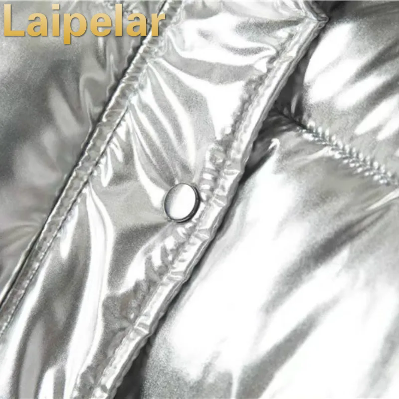 Laipelar серебряное модное плотное хлопковое пальто с капюшоном зимние куртки