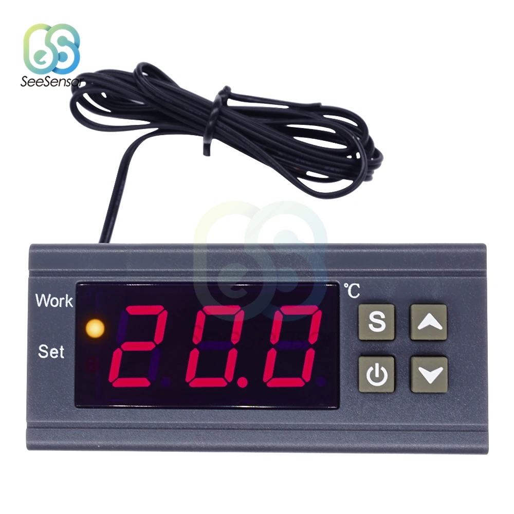 MH1210W 220V 12V 24V 10A Digital Thermoregulator Thermostat Temperature Controller Thermometer for Incubator NTC Sensor 50~110|Temperature Instruments| - AliExpress