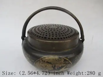 

The ancient Chinese old copper pot old cranes fire pot does not a warm hand