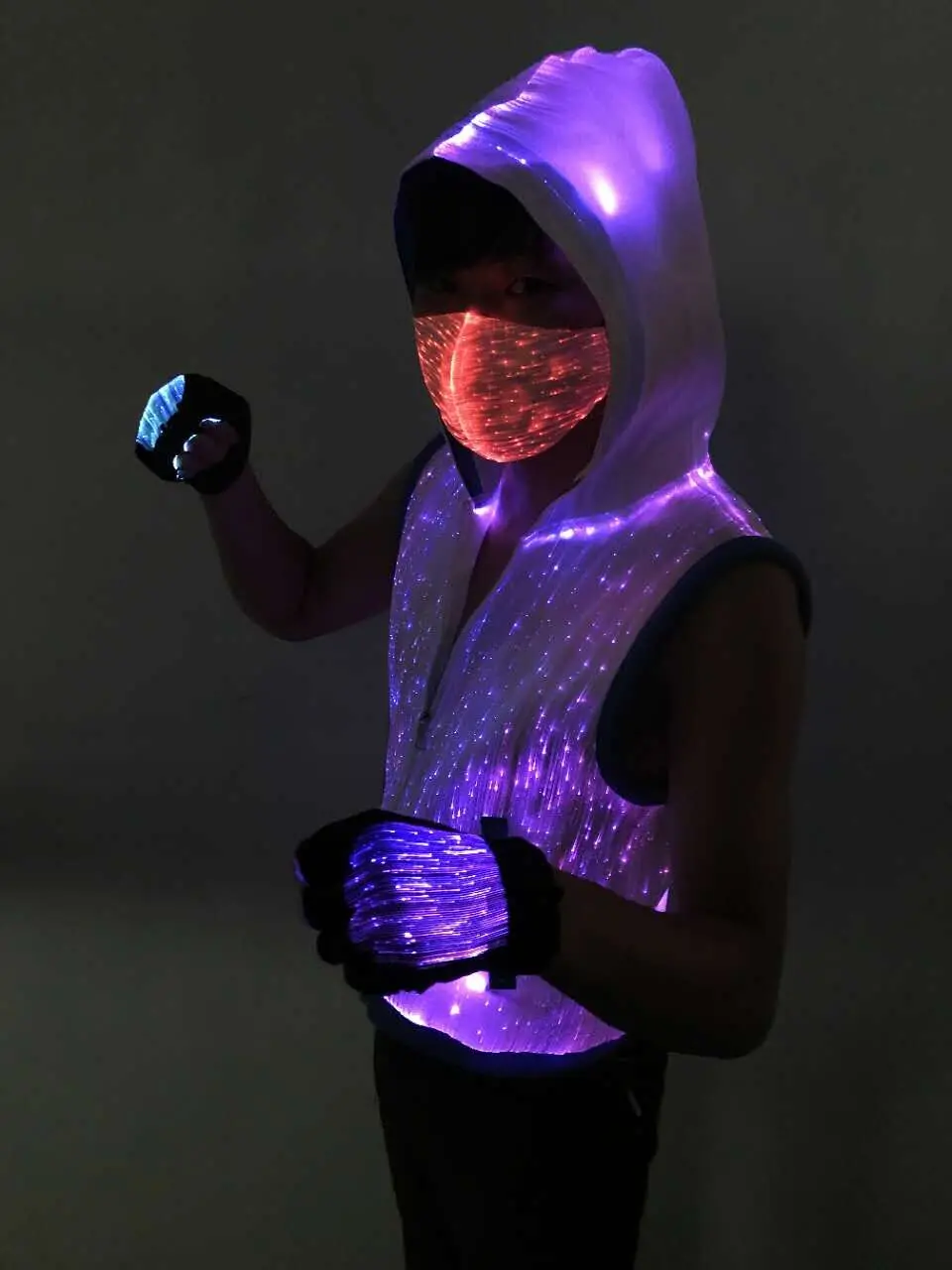 

Optic fiber dance costume / LED light Suits / LED Vest / LED wedding dress