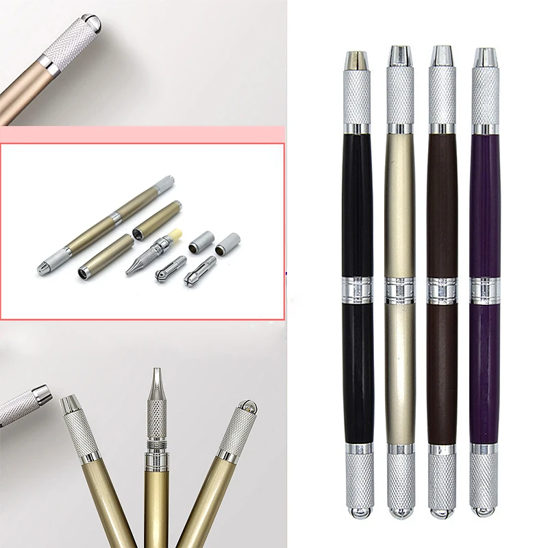 

Prefessional Terbori Microblading pen For Permanent Makeup Machine Golden/back Manual eyebrow pen Makeup tattoo kit 3 in 1PC