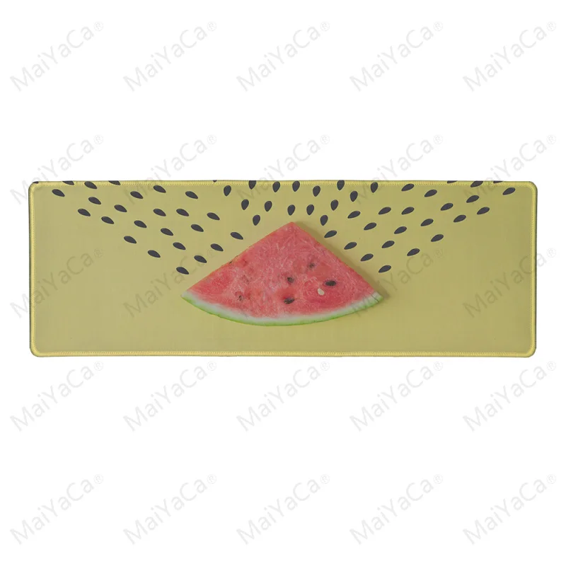 Lock Edge 30x90cm MaiYaCa высококачественный резиновый коврик для мыши прочная нескользящая резиновая клавиатура Профессиональный коврик для мыши для лета холодный арбуз - Цвет: Lock Edge 30x90cm