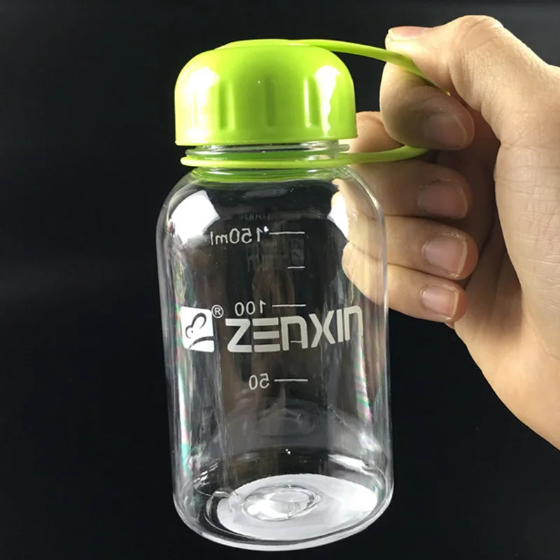 

3 Color blue green pink 200ml Cute Mini Water Bottle Food grade Plastic Drinkware protein shaker Camping Hiking Bottle BPA