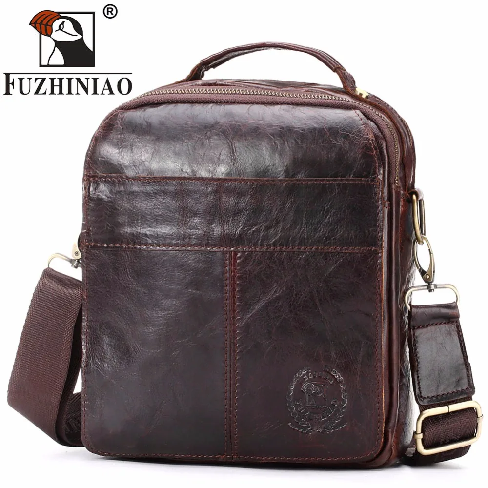FUZHINIAO горячий! Мужская сумка из натуральной кожи Повседневная дорожная Bolsa с