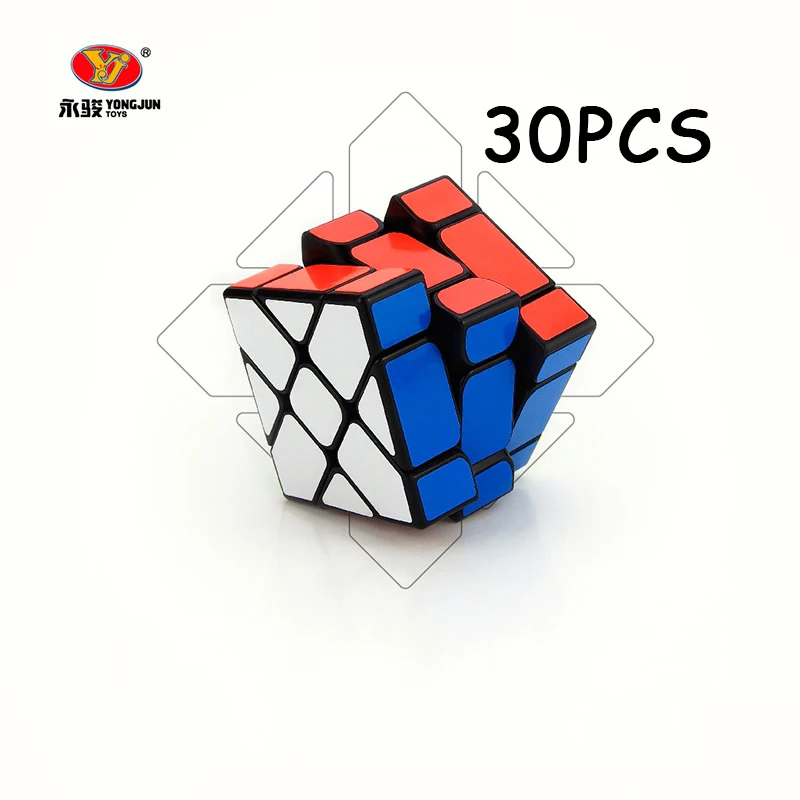 

30PCS YJ YongJun Black Magic cube 5.7cm Strange-shape Speed Twist Puzzle Cubo magico Colorful sticker Neo Cube Toys For Children