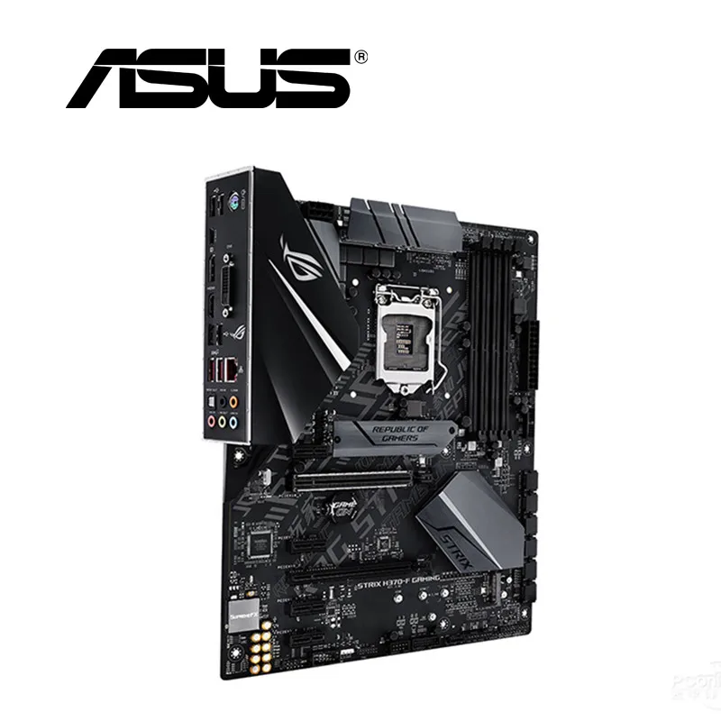 Полный Asus ROG strix H370-F игровая Материнская плата Intel H370 LGA 1151 разъем 4xDDR4 DIMM 64 Гб Республика геймеров материнская плата