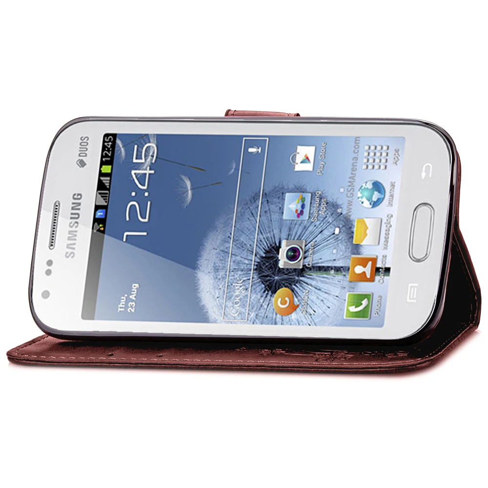 Чехол для samsung Galaxy S Duos GT S7562 GT-S7562 7562 Trend Plus S7580 S7582 GT-S7580 GT-S7582 откидной чехол роскошный кожаный