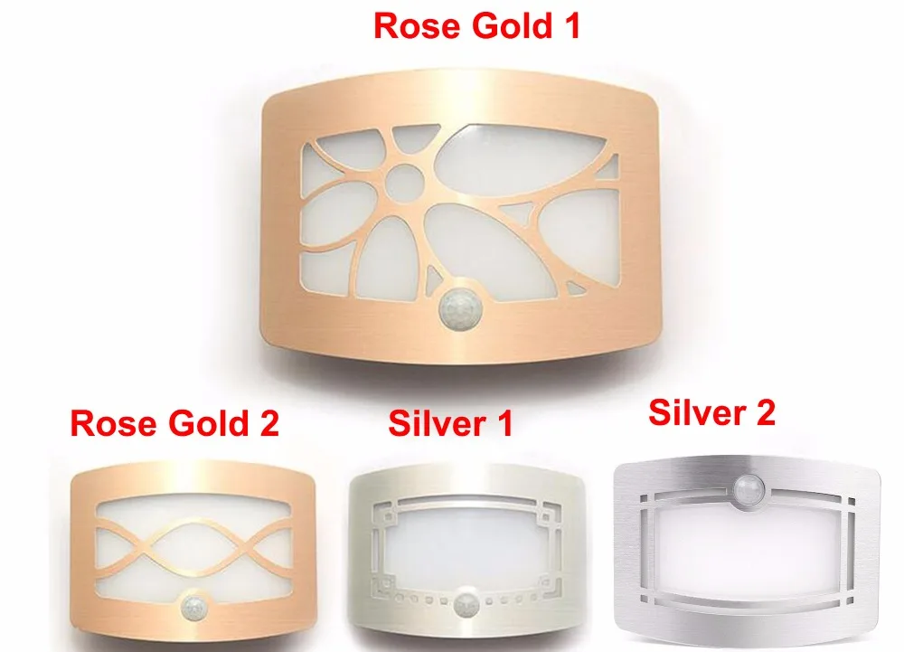 Battery Powered Stick Wall Night Light Auto On/Off PIR Motion sensor