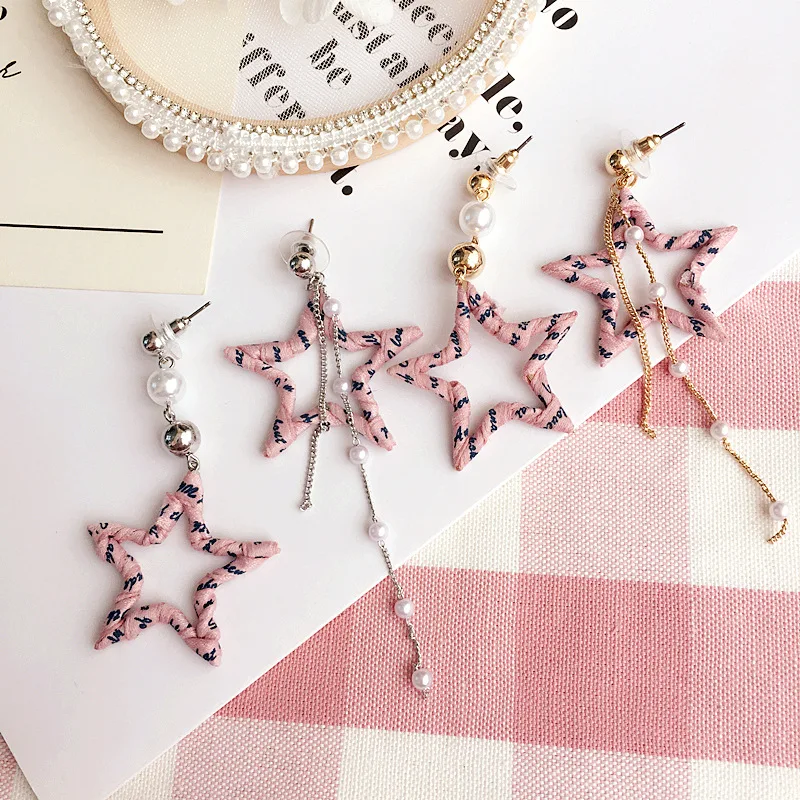 

Korea Alloy Imitation Pearl Star Fashion Spring Drop Earrings Fashion Jewelry Accessories For Woman-SWD5