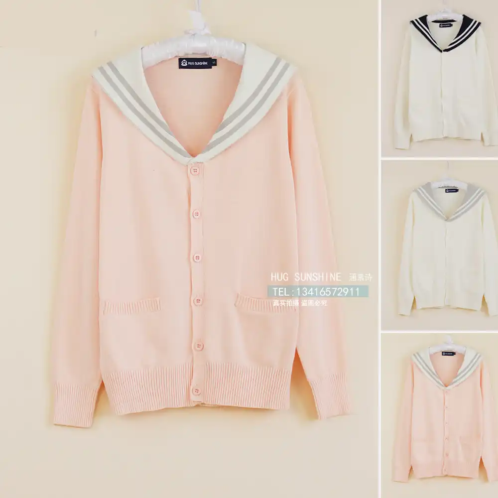 sailor collar cardigan