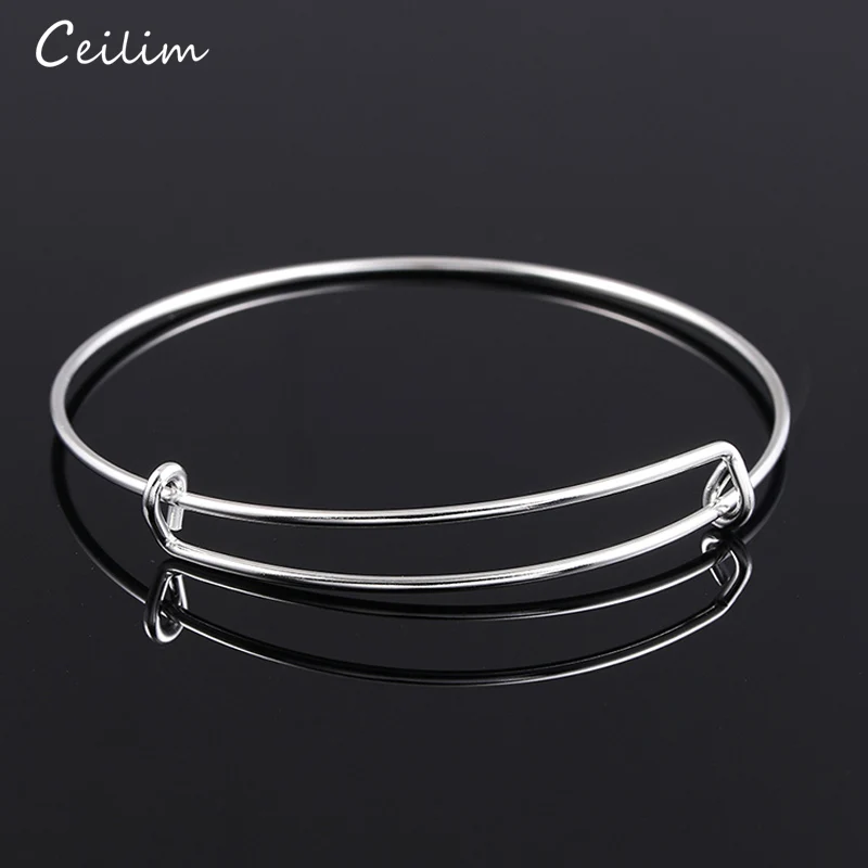 100pcs Whole 100 Pure Stainless Steel Bracelet Expandable Pure Stainless Steel Bracelet