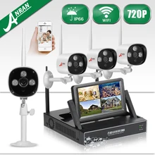 ANRAN Беспроводной Wi-Fi Видеонаблюдения NVR Комплект 7 «ЖК-Экран CCTV HD 720 P Открытый Водонепроницаемый Камеры Системы Безопасности 1 ТБ HDD