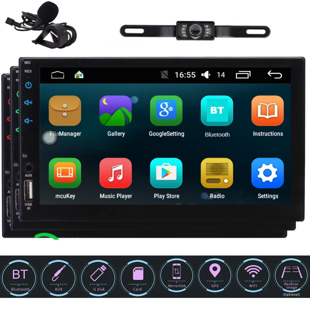 2 DIN In Dash автомобильный стерео 7 &quotсенсорный экран со встроенным HD радио Авторадио