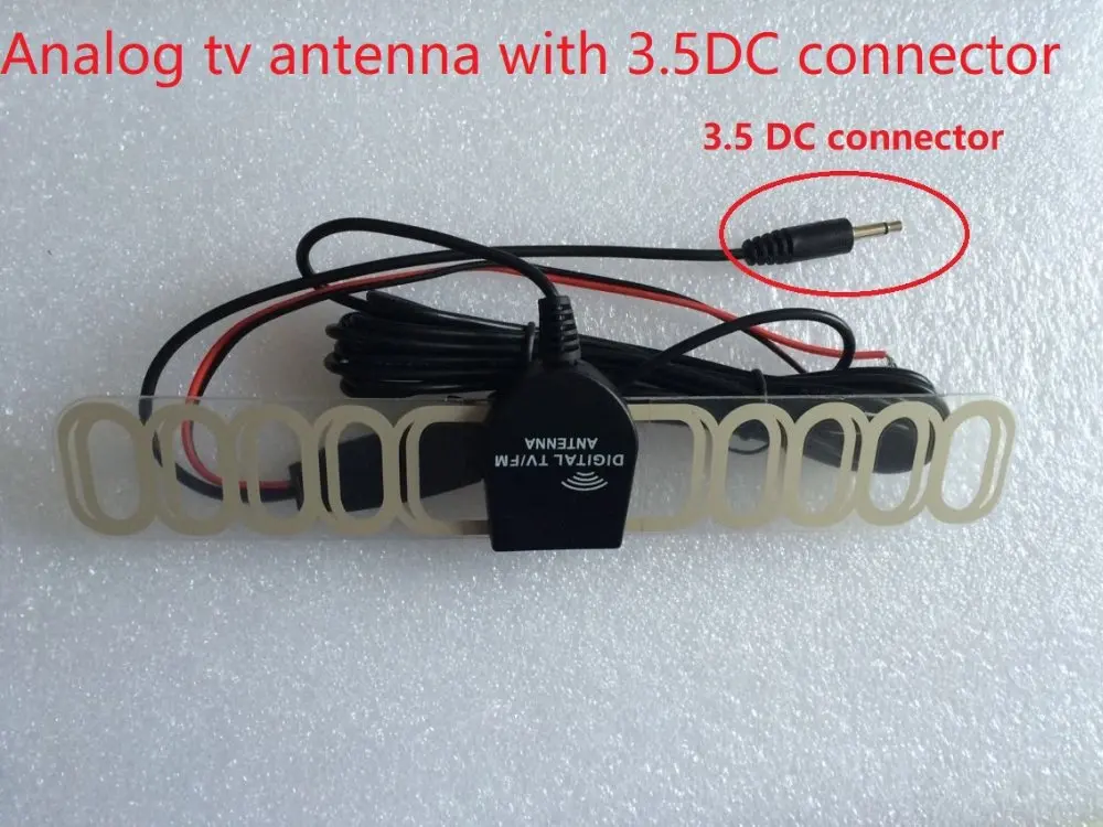 

Car Analog TV Antenna,3.5 DC connector,IEC connector,3 meters,one way,fit for all the car analog tv