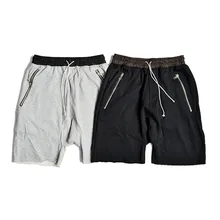 Хорошее качество мужские повседневные Хип-хоп Короткие штаны-шаровары обшитые мужские шорты Прямая промежность доска шорты эластичные шаровары для мужчин