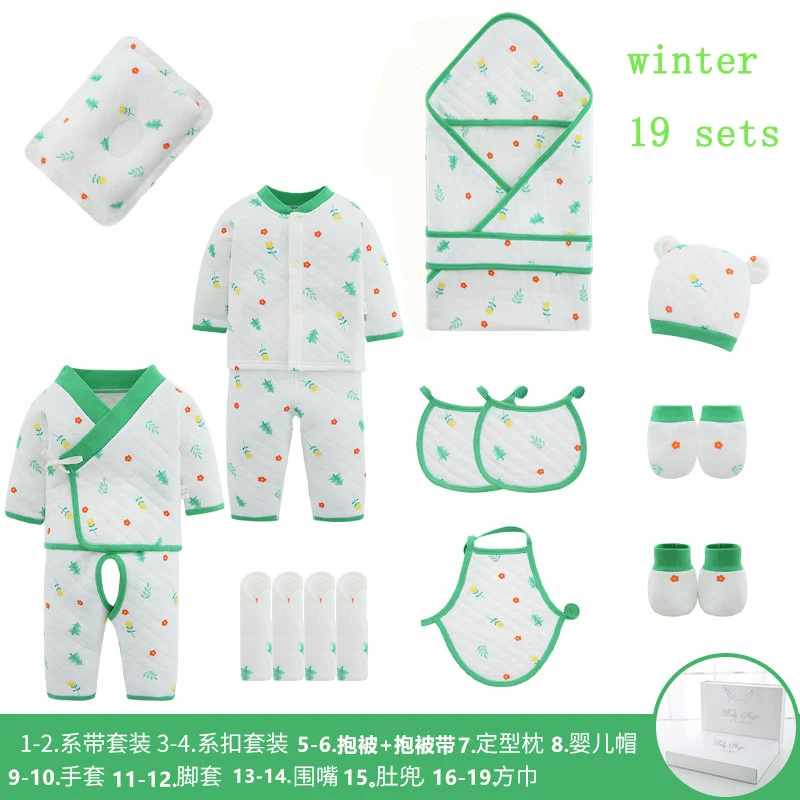  19/18pieces/0-3Months Spring Autumn Newborn Baby Clothing 100%Cotton Kids Clothes Suit Unisex Infan
