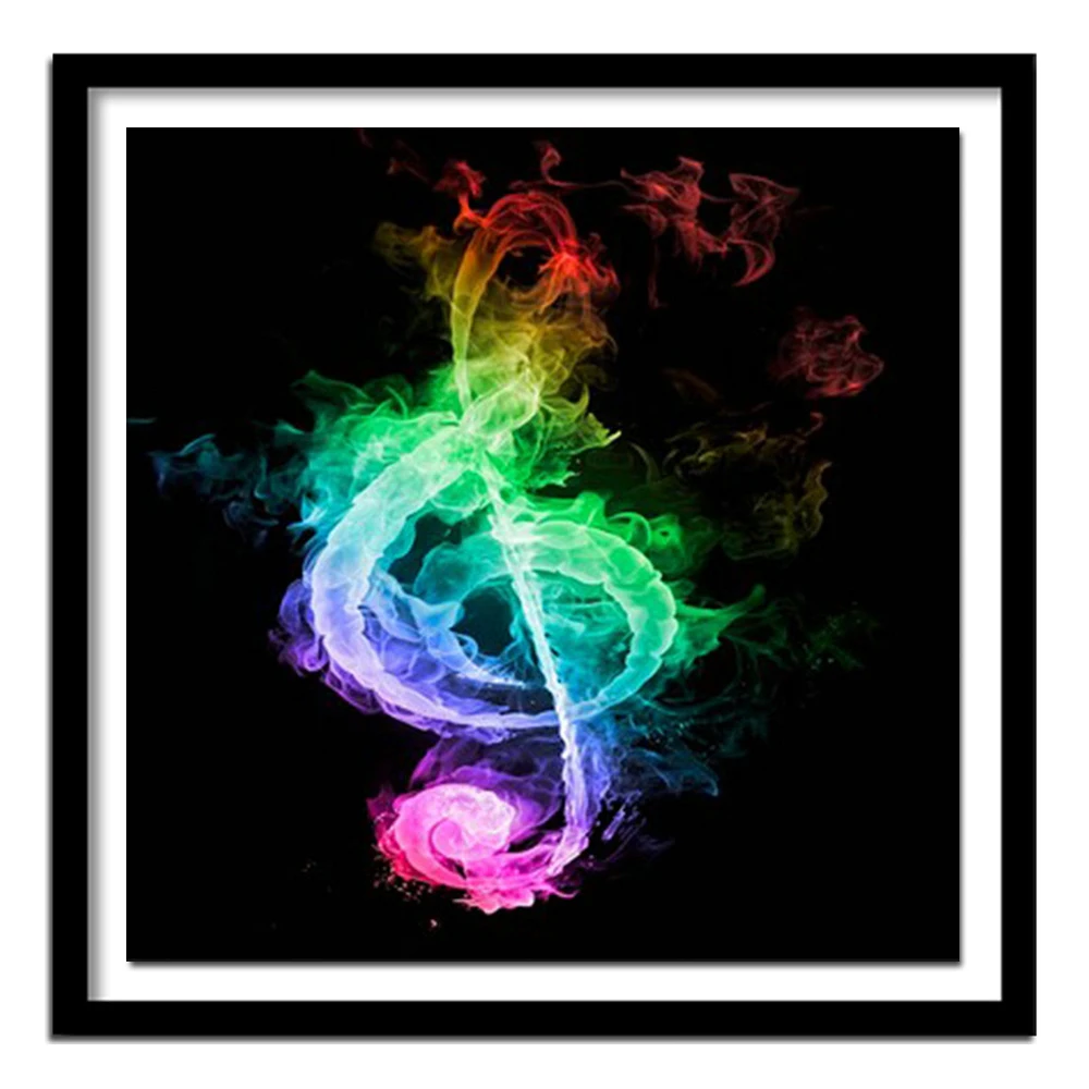 

100% DIY 5D Diamond Colorful musical note Diamond Painting Cross Stitch Kits Diamond Embroidery Rhinestones Arts qw83