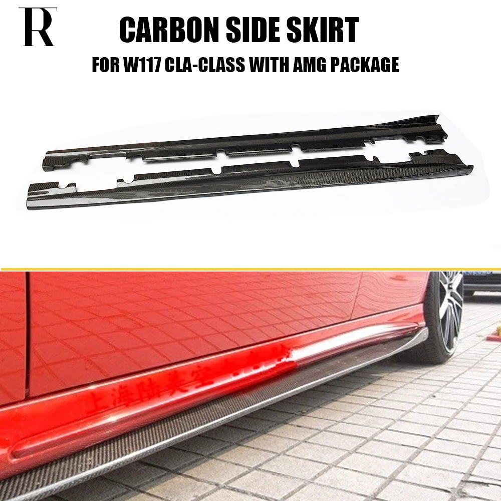 

C117 W117 RZA Style Carbon Fiber Side Bumper Skirt for Benz CLA180 CLA200 CLA250 Sport Bumper & CLA45 AMG 2014 2015 2016