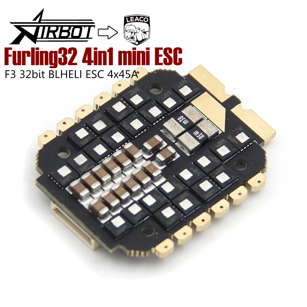 

Furling32 4in1 mini ESC - F3 32bit BLHELI ESC 4x45A Supports up to 55A burst and 45A continued