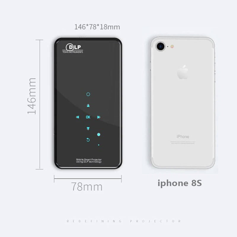 SmartIdea X2 HD Ручной DLP проектор Android 7,1 Wifi bluetooth 4,1 Pico карманный проектор HD портативный видеопроектор Miracast Airplay