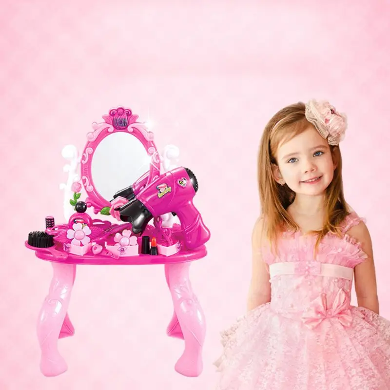 Simulation Dresser Make Up Dressing Table Kit Set For Princess Baby