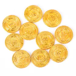 10 шт. Пластик Pirate Gold Play монеты на день рождения клад монет вечерние сувениры
