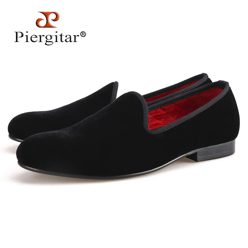 Piergitar new Handmade men velvet shoes with round tongue Fashion show party and wedding men dress shoes big size male loafers Piergitar new Handmade men velvet shoes with round tongue Fashion show party and wedding men dress shoes big size male loafers