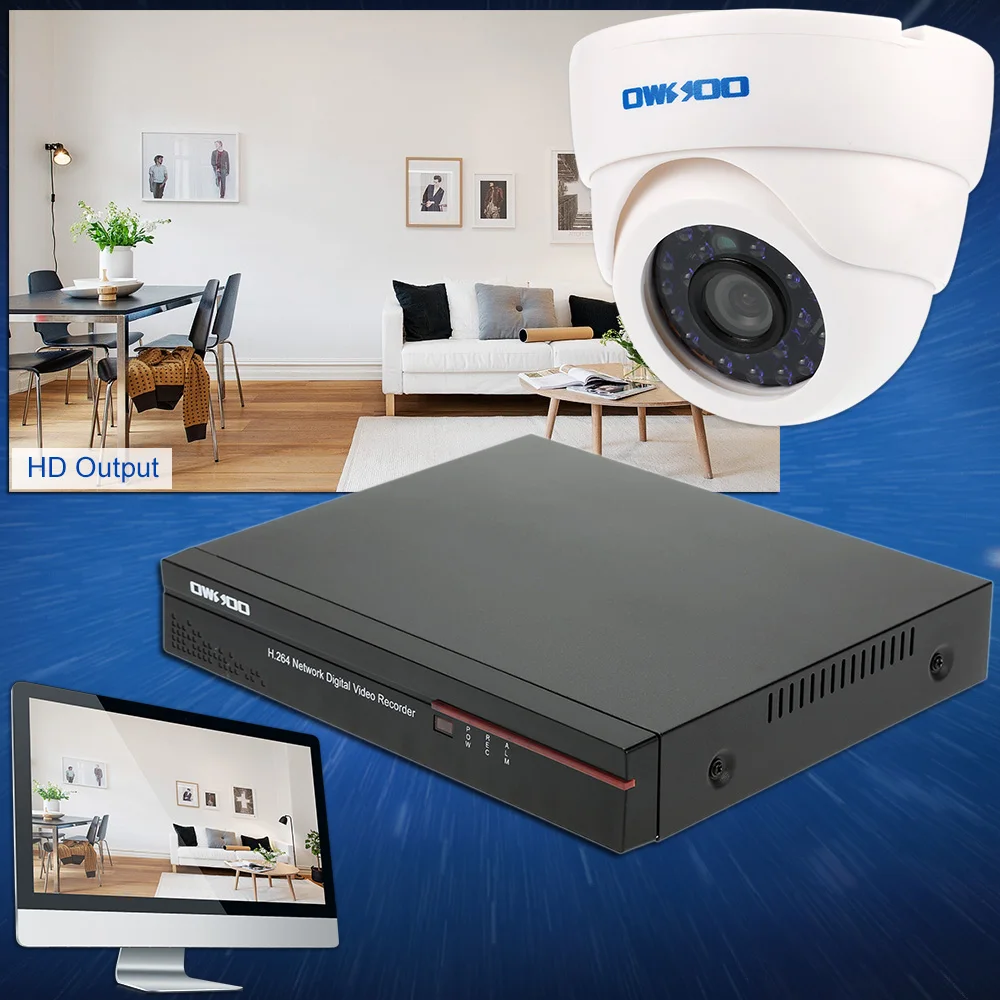 OWSOO 16CH CCTV камера системы Полный CIF 8 шт. Крытый 800TVL ИК ночного видения камера CCTV HD безопасности комплект для видеонаблюдения DVR 1 ТБ HDD