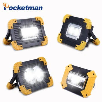 

100W LED Spotlight Portable Rechargeable Outdoor Camping Emergency Lawn Work Fishing Lighting LED Spotlight Floodlight Lamp