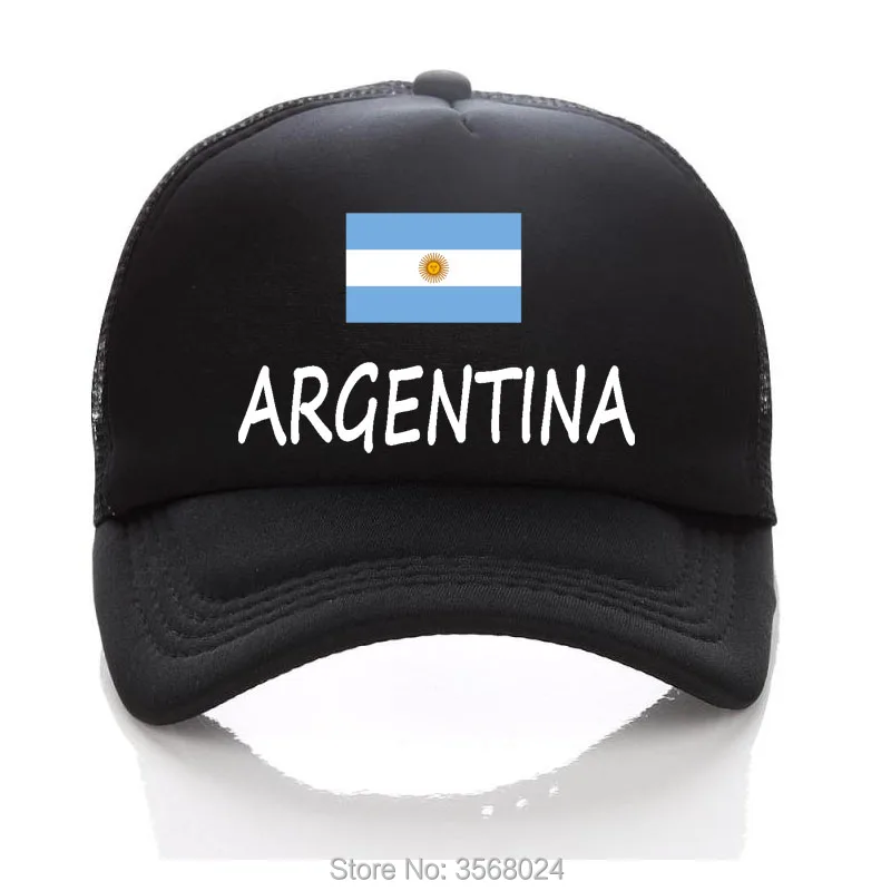 

2018 football Trucker Hats For Men Football Mesh Baseball Cap Adult Sun Hat ARGENTINA Flag For Children Snapback Summer