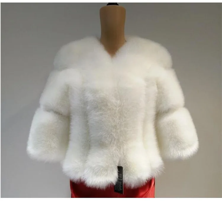 Из Искусственного Меха осенние и зимние модели пальто с искусственным мехом для похудения slim короткая заметка семь рукав пальто с мехом Скидки