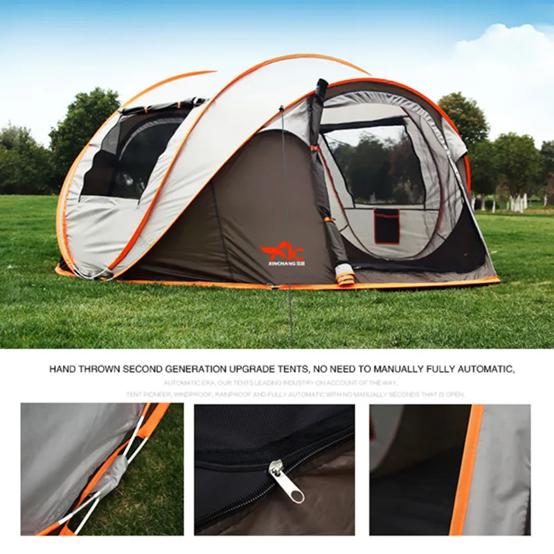 2-8 People Fully Automatic Camping Tent Windproof Waterproof 