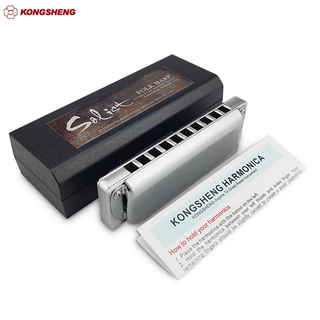 

KONGSHENG Solist 10 Gaten Diatonische Harmonica KongSheng Solist Folk Blues Harp Mondharmonica Key C Professionele Muziekinstrum