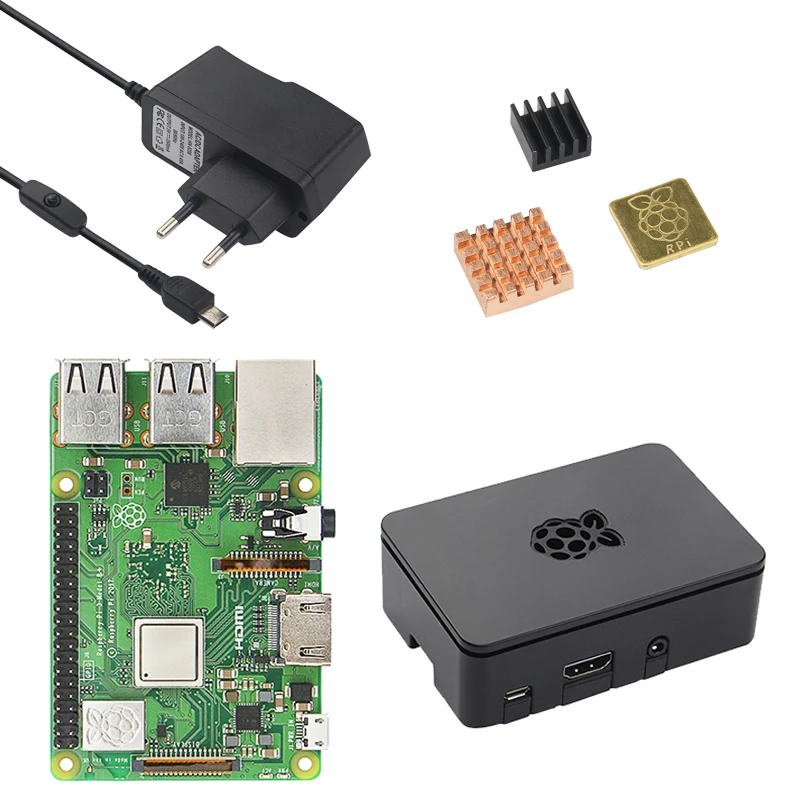 Оригинальный Raspberry Pi 3 model b плюс стартовый комплект с адаптером питания корпус