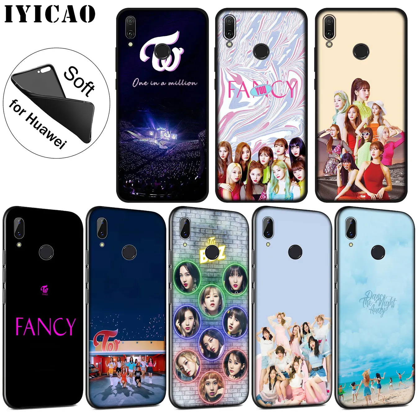 

IYICAO FANCY YOU TWICE Soft Silicone Phone Case for Huawei P20 Pro P10 P9 P8 Lite Mini 2017 2015 P Smart 2019 Cover
