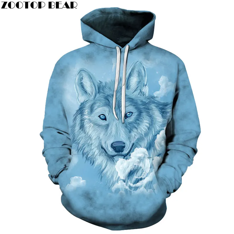 

Anime Wolf Hoodies Sweatshirts Men Women Tracksuits 3d Printing Pullover Harajuku Tracksuits Autumn Coat Drop Ship ZOOTOP BEAR