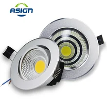 Downlight 5 W 10 W 20 W Светодиодный светильник с регулируемой яркостью 220 V Led потолочное светодиодное освещение затемнения AC85-265V алюминиевая подвижная фара