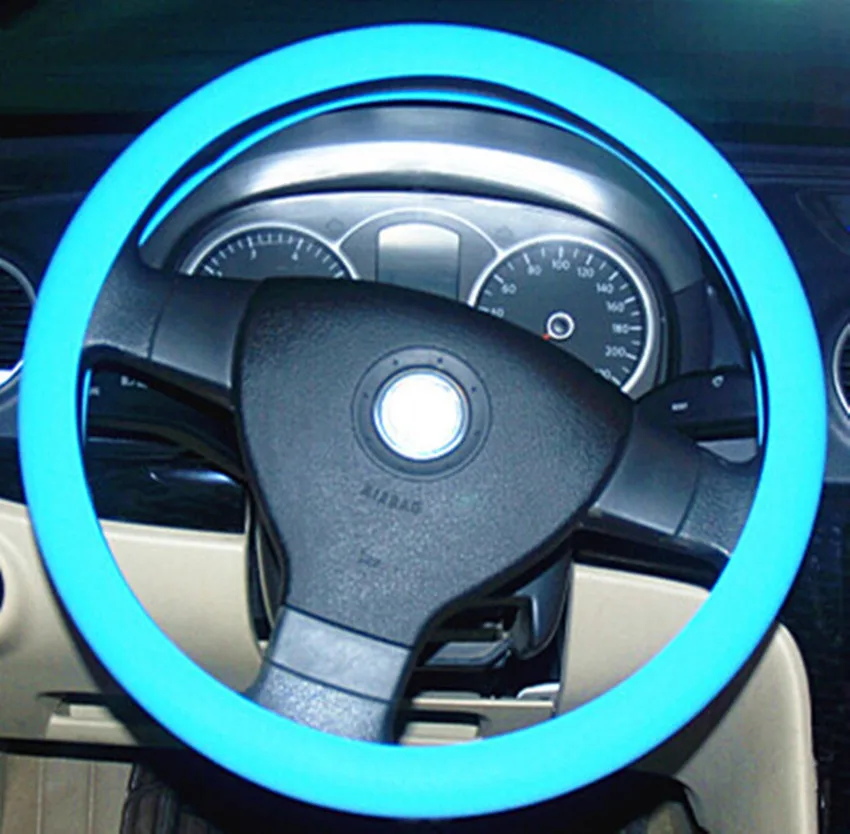 Fashion colorful car steering wheel cover silicone steering wheel cover