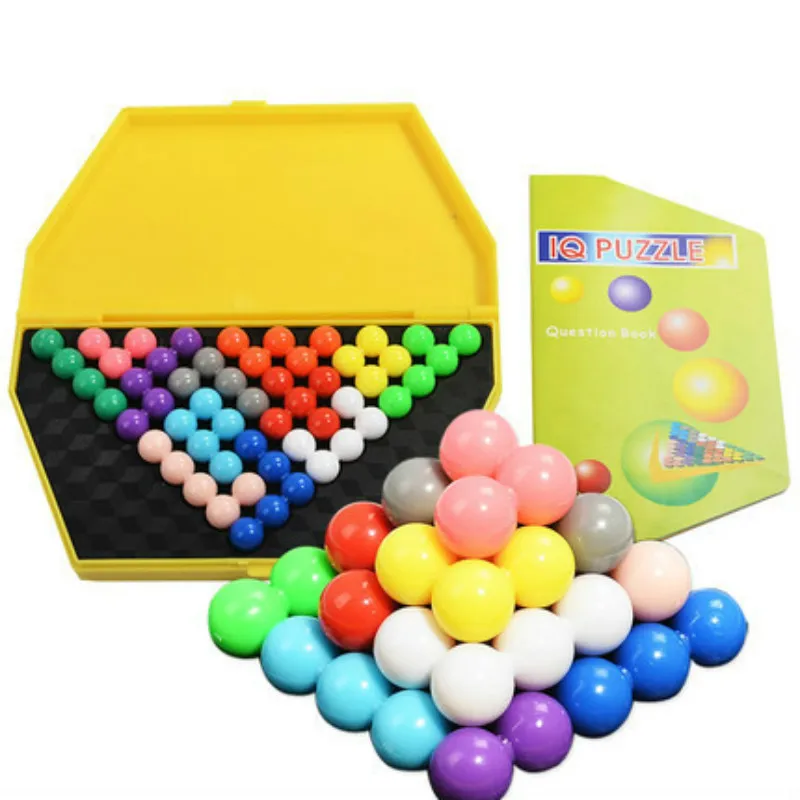 Классическая логическая головоломка IQ для детей, головоломка из бусин для мозгов, игра, игрушки для детей и взрослых, 1 руководство, 180 вызовов
