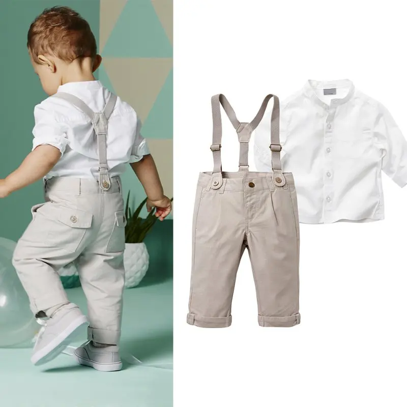 Autumn Boys Clothing Set Summer Baby Suit Shorts Shirt Children Kid Clothes Suits Formal Wedding Party Costume