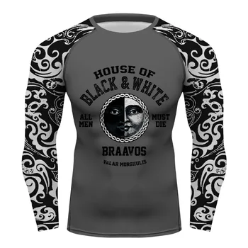 

Custom Game of Throne House Targaryen Greyjoy compression shirt long sleeve rashguar men Fitness tops t-shirt boy men's T shirt