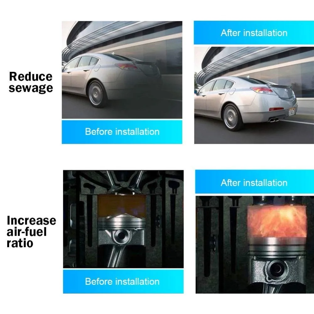 SPEEDWOW автомобильный турбонагнетатель адаптер воздухозаборник газ экономия топлива вентилятор модифицированный акселератор турбина Впускной адаптер экономии топлива вентилятор