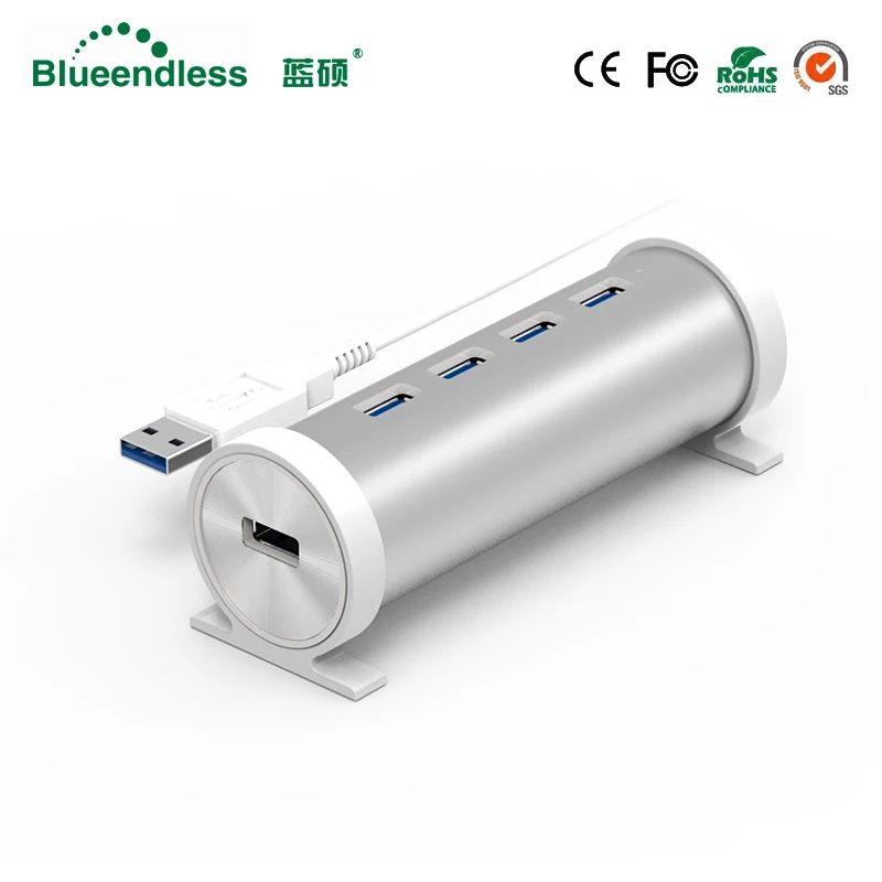 Blueendless 5 Гбит/с, высокая Скорость 4 Порты и разъёмы USB 3,0 концентратор с вкл/выключение usb-хаб для настольного кабель для ноутбука DC# H403U3