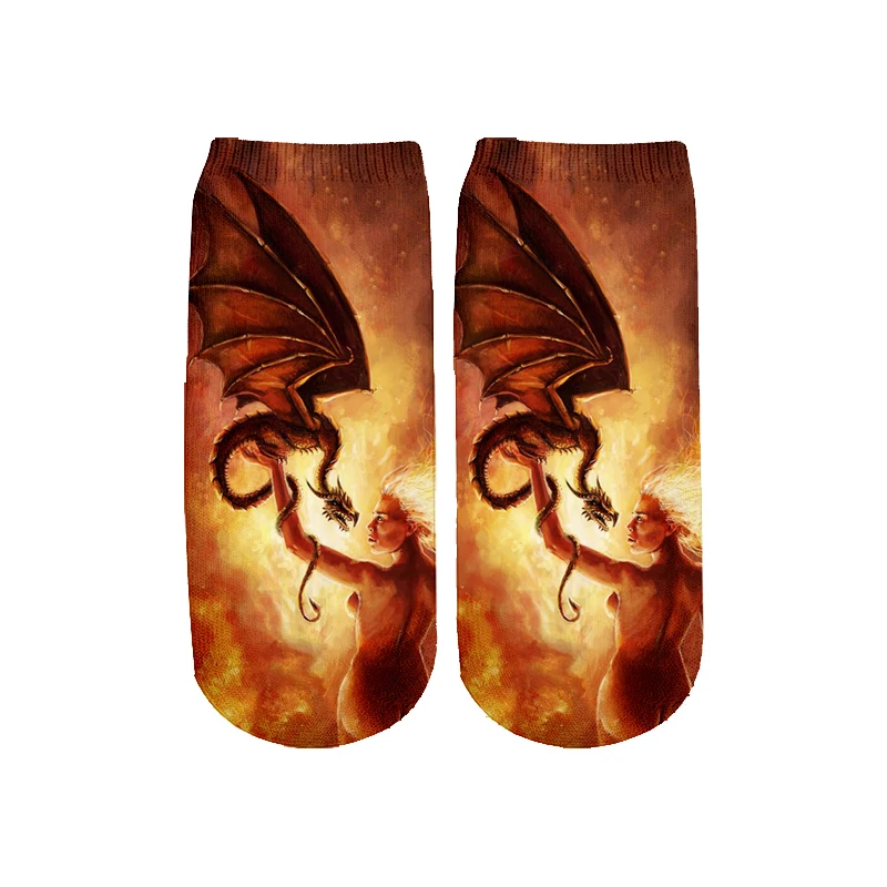 PLstar Космос Игра престолов носки летние модные 3D хлопковые носки красочные теплые короткие носки Высокое качество-2