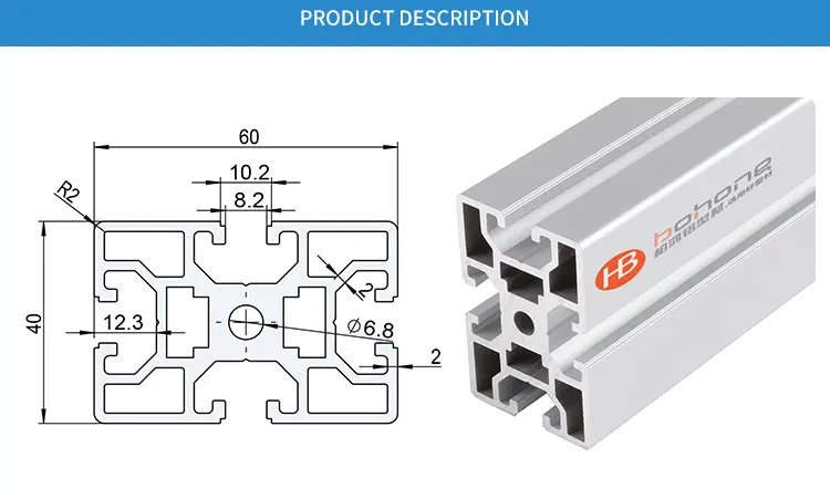 4060 Алюминиевый Профиль EN Стандартные скобы DIY промышленный AL экструзии прямоугольной формы CNC 3D DIY принтер стены строительства