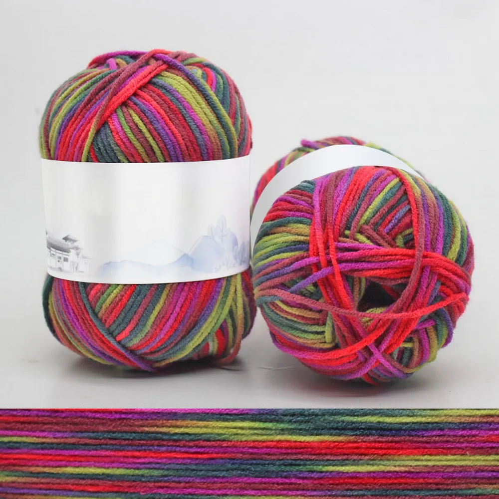 1P/50g DIY Knitting Crochet Sweaters Milk Soft Baby Cotton Wool Yarn Hand Knitted Yarn DIY Craft Knit Sweater Scarf Hat - Цвет: 28